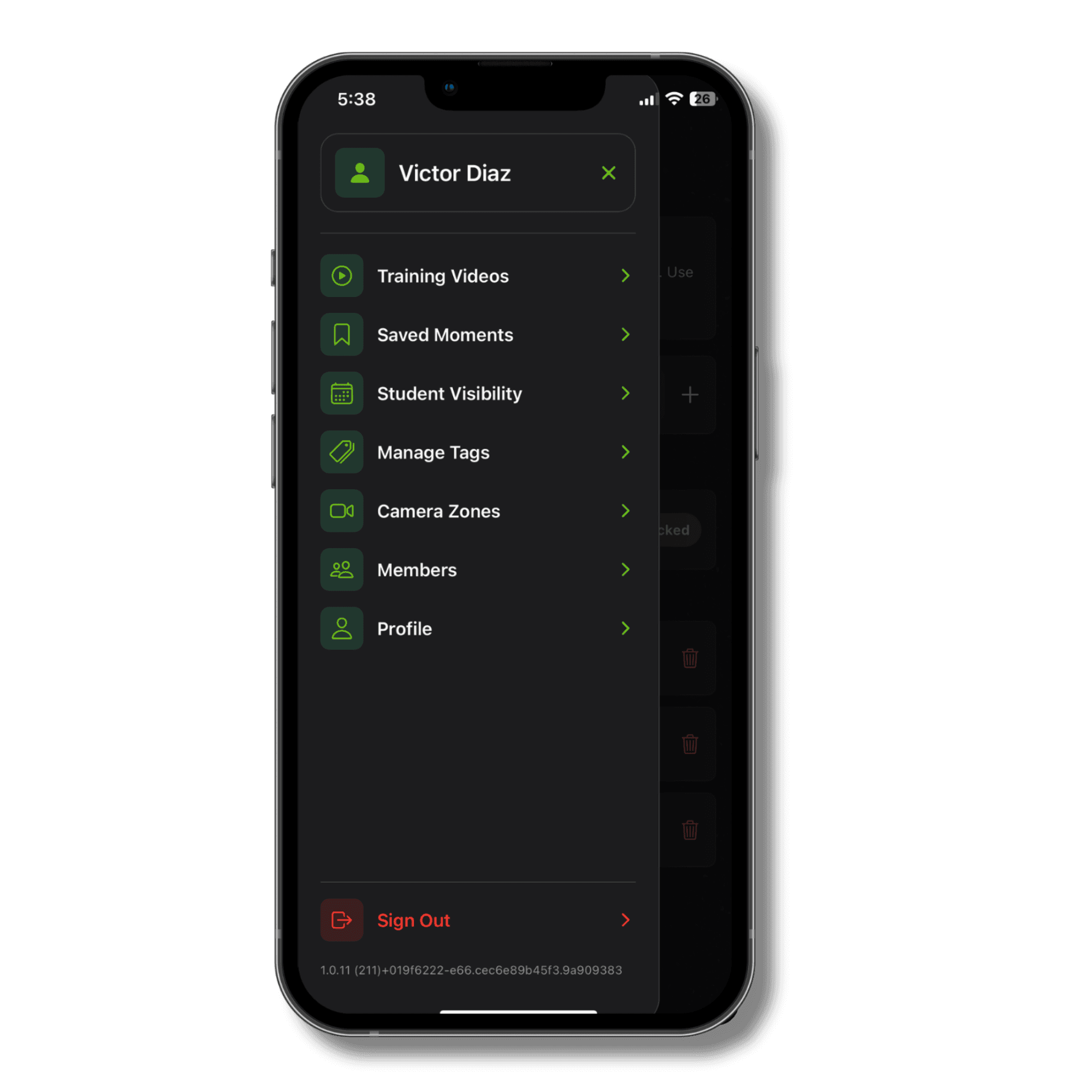 Neo mobile academy visibility and sharing controls
