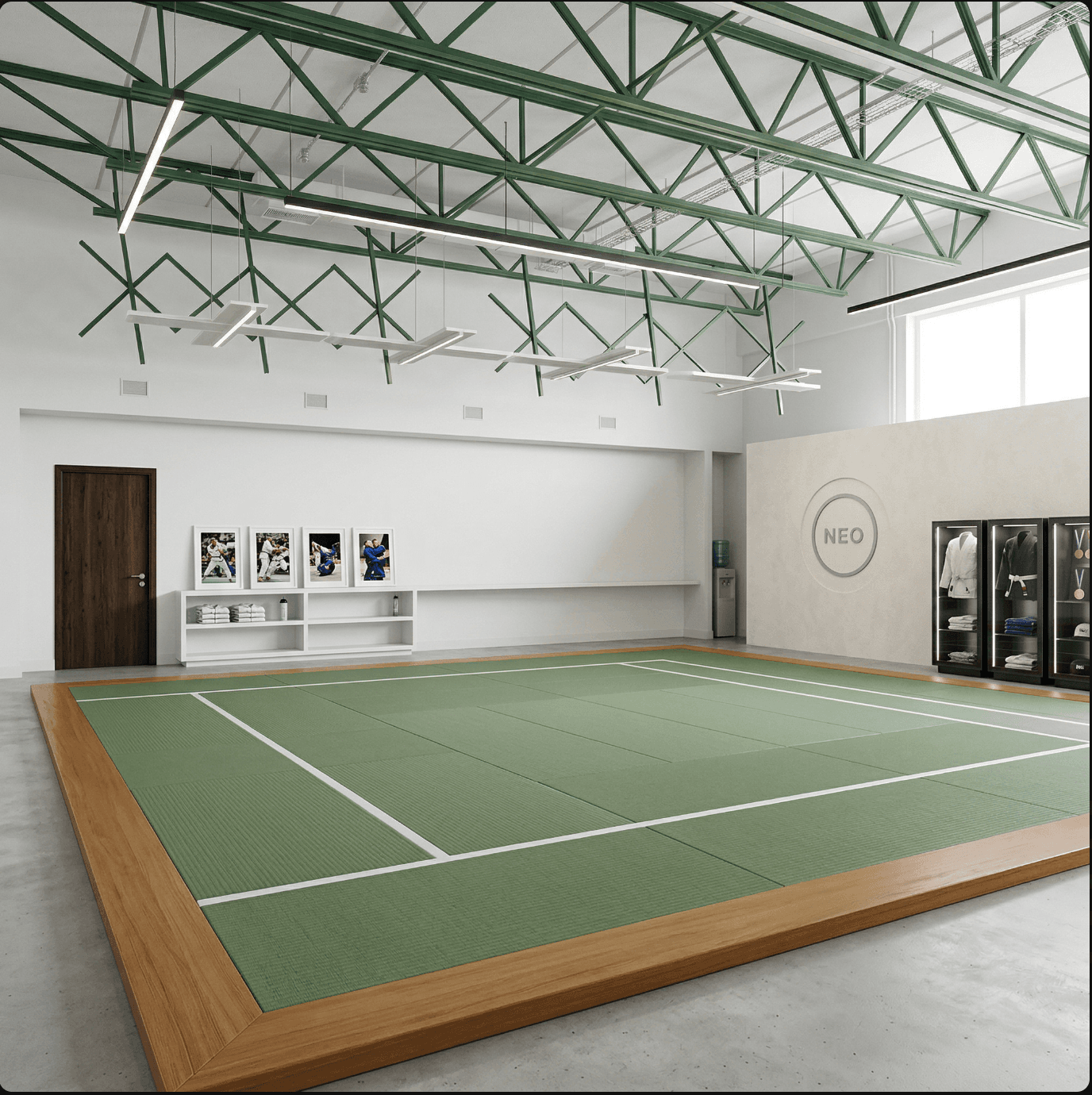 Interior view of a jiu-jitsu academy